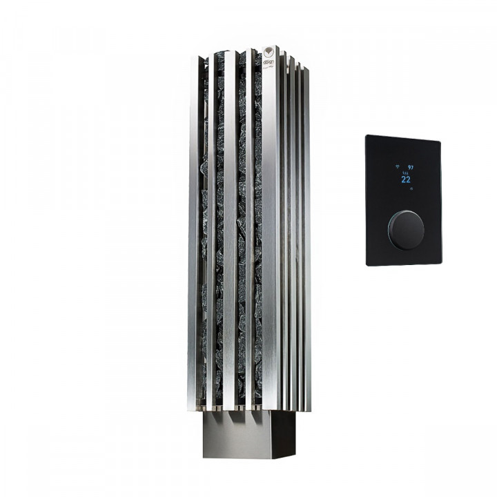 Električna peč za savno - IKI MONOLITH 6,9 kW, z nadzorno ploščo UKU GB WIFI