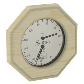 Termo-higrometer SAWO 241-THP, osmerokotni, borov