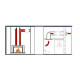 Ventilator za savno VOK-T 150°C, 135/Ø100mm, z povratnim ventilom
