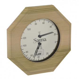 Termo-higrometer SAWO 241-THD, osmerokotni, cedrov