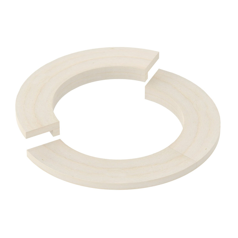 Vgradna prirobnica - za okrogli grelec SAWOTEC Tower, lesen