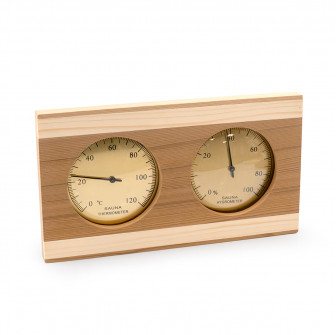 Termo-higrometer SAUFLEX, cedra, zlata barva
