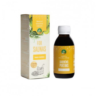 Mešanica rastlinskih izvlečkov za savne z eteričnimi olji limone in rožmarina, 150 ml