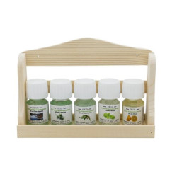 ELIGA dišavni set z leseno stensko polico  ELIGA dišavni set z leseno stensko polico