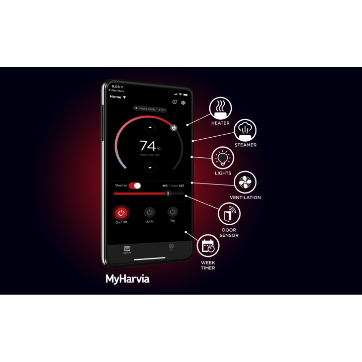 Nadzorna plošča za električno peč za savno - HARVIA Xenio CX170 WiFi