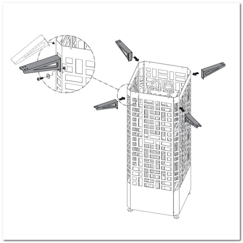 Montažni nosilci za ohišje pečice EOS Edge