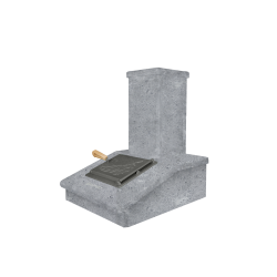 Kamniti zaključek dimnika, milnica, 540 mm 