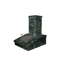 Kamnita obloga dimnika, temna Serpentina, 540 mm 