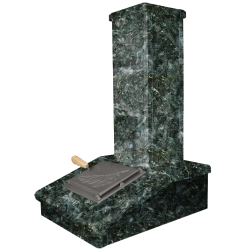 Kamnita obloga dimnika, temna Serpentina, 790 mm  Kamnita obloga dimnika, temna Serpentina, 790 mm