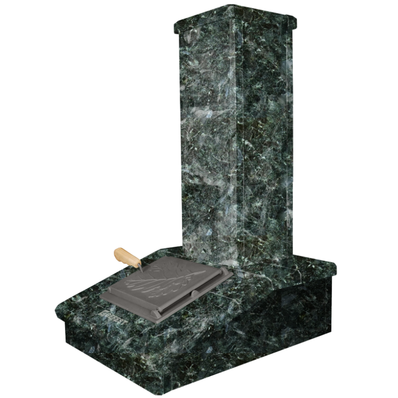 Kamnita obloga dimnika, temna Serpentina, 790 mm