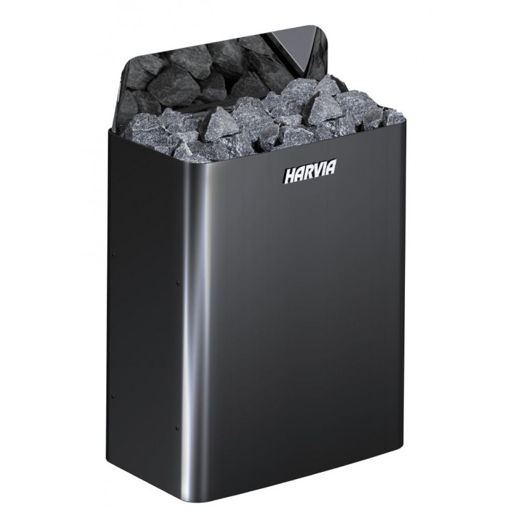 Električna peč za savno - HARVIA The Wall Black Steel SW60E 6 kW
