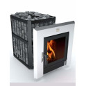 Savna peč na drva - NOVA PANORAMA 18 z mrežo - 0