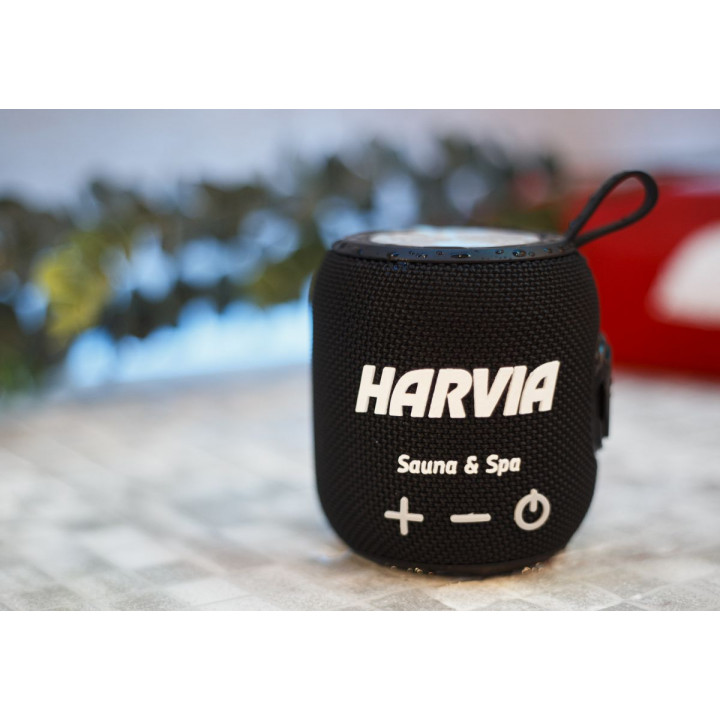 Vodoodporen zvočnik za savno HARVIA, črn