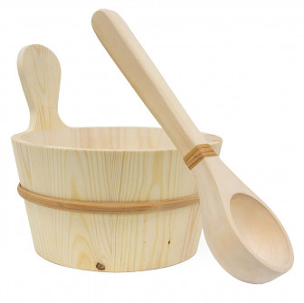 SAWO 4 l leseno vedro in zajemalka 36 cm, bor