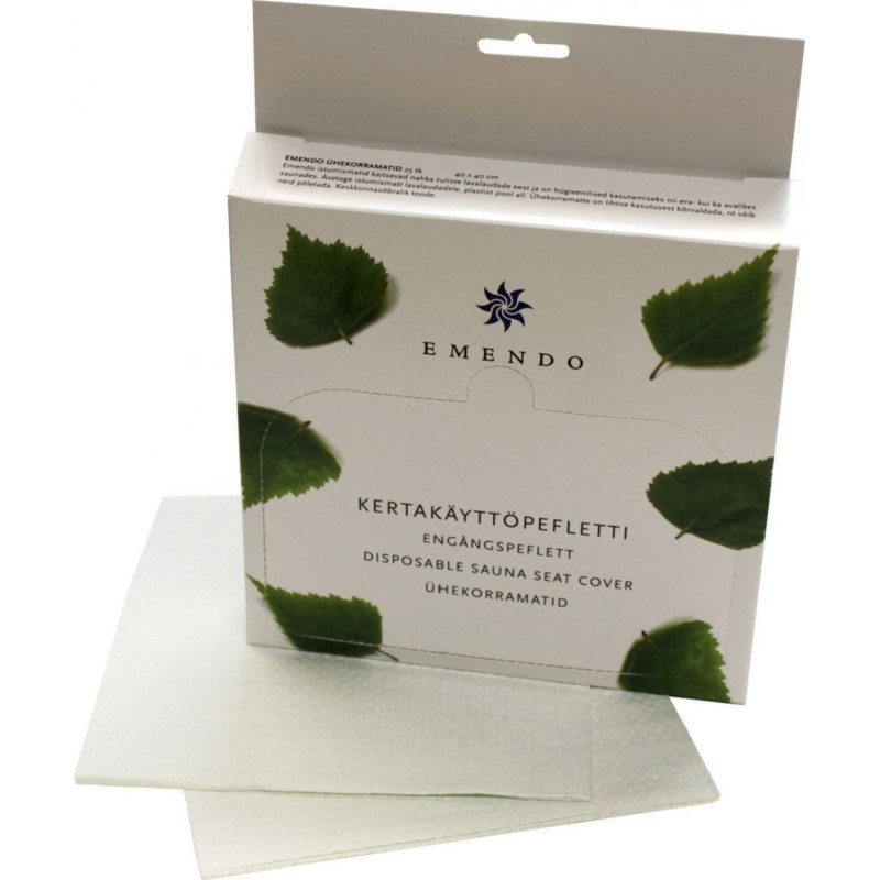 Podloge za sedenje v savni za enkratno uporabo EMENDO, 25 kos