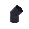 HARVIA koleno 45°, črno - 0