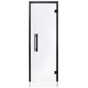 AD steklena vrata za savno, črn okvir - 1
