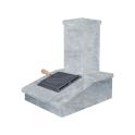 Kamniti zaključek dimnika, Talkochlorite, 540 mm - 0