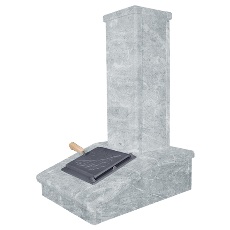 Kamniti zaključek dimnika, Talkochlorite, 790 mm Kamniti zaključek dimnika, Talkochlorite, 790 mm