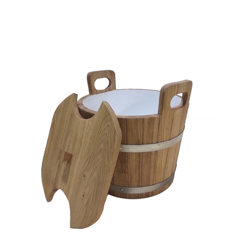 Hrastova posoda s pokrovom, 24 l