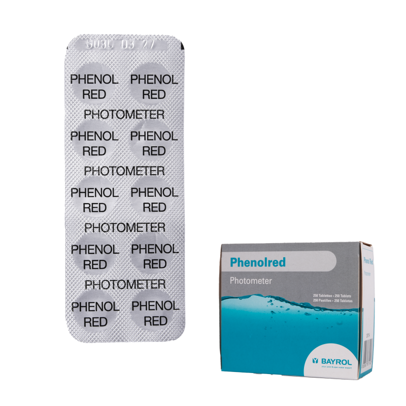 Tablete za testiranje vode za fenolrdeči fotometer, določanje pH, 10 tablet