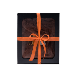 Darilni set v darilni škatli za NJEGA. Moška savna kapa in predpasnik - RJAVA 