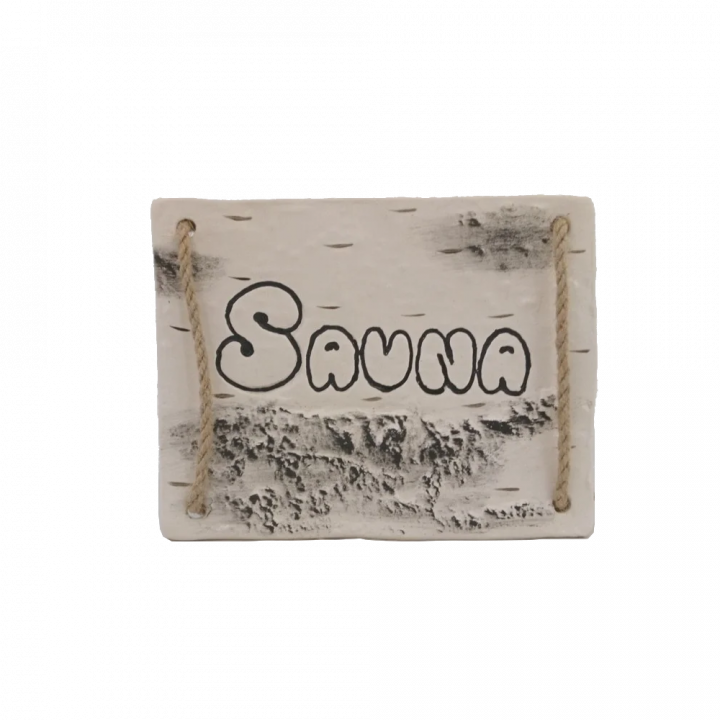 Vratna ploščica SAUNA, breza
