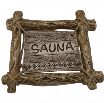 Vratna plošča SAUNA z okvirjem veje