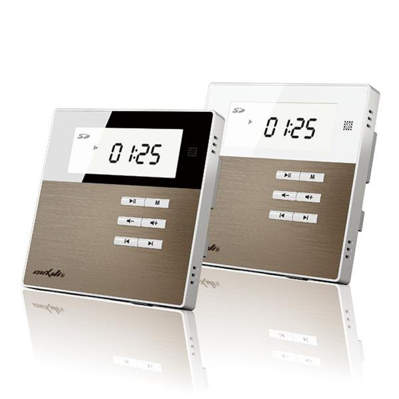 Stenski glasbeni ojačevalnik pametnega doma DSPPA DM835. Črna