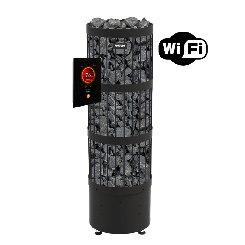 Električna peč za savno - Harvia Legend PO110FC 10,8 kW WiFi črne barve