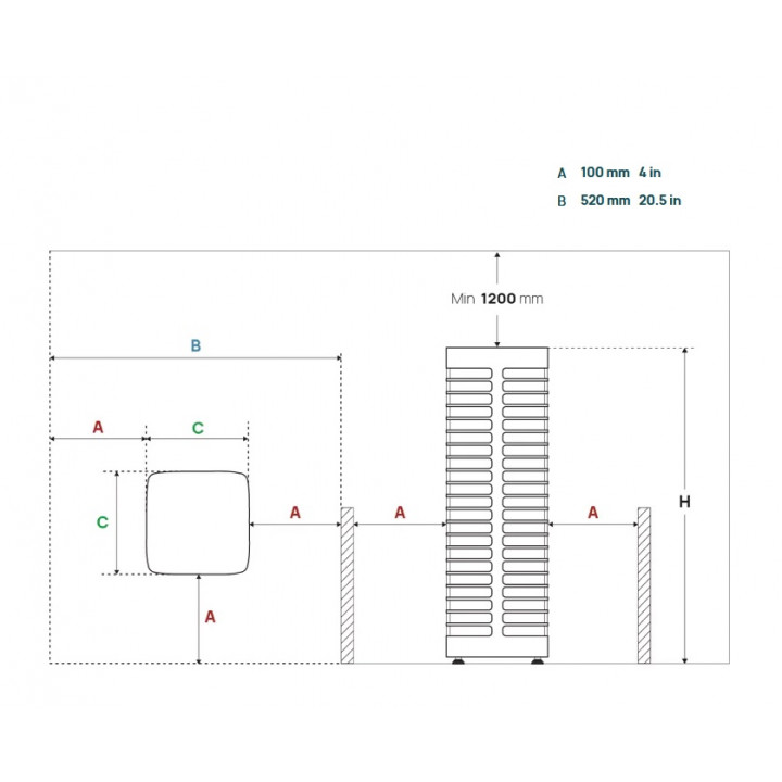 Električna peč za savno – HUUM STEEL, 3,5 kW