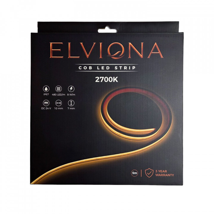Elviona COB LED trak za savno, 2700 K, 5 m