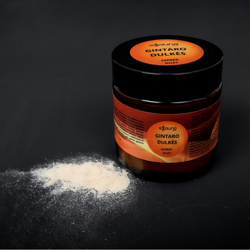 20 gramov prahu naravnega baltskega jantarja za poroke ali družinska slavja