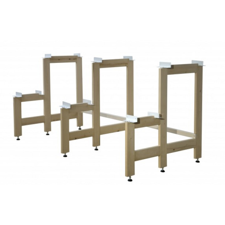 Standardni kompleks klopi za savno, les črne jelše, dolžina 2328 mm