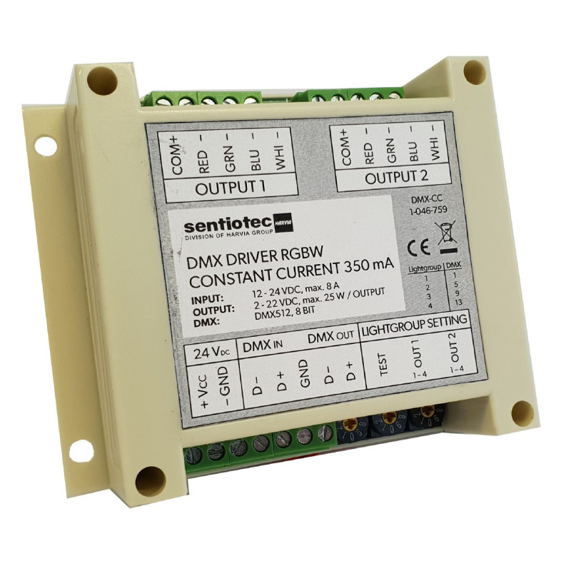 Harvia DMX RGBW LED gonilnik, 2 × 4 kanali