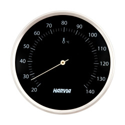 HARVIA termometer za savno, okrogel, črn, premer 160 mm, SAC90200 
