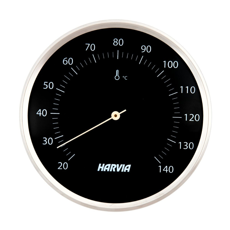 HARVIA termometer za savno, okrogel, črn, premer 160 mm, SAC90200