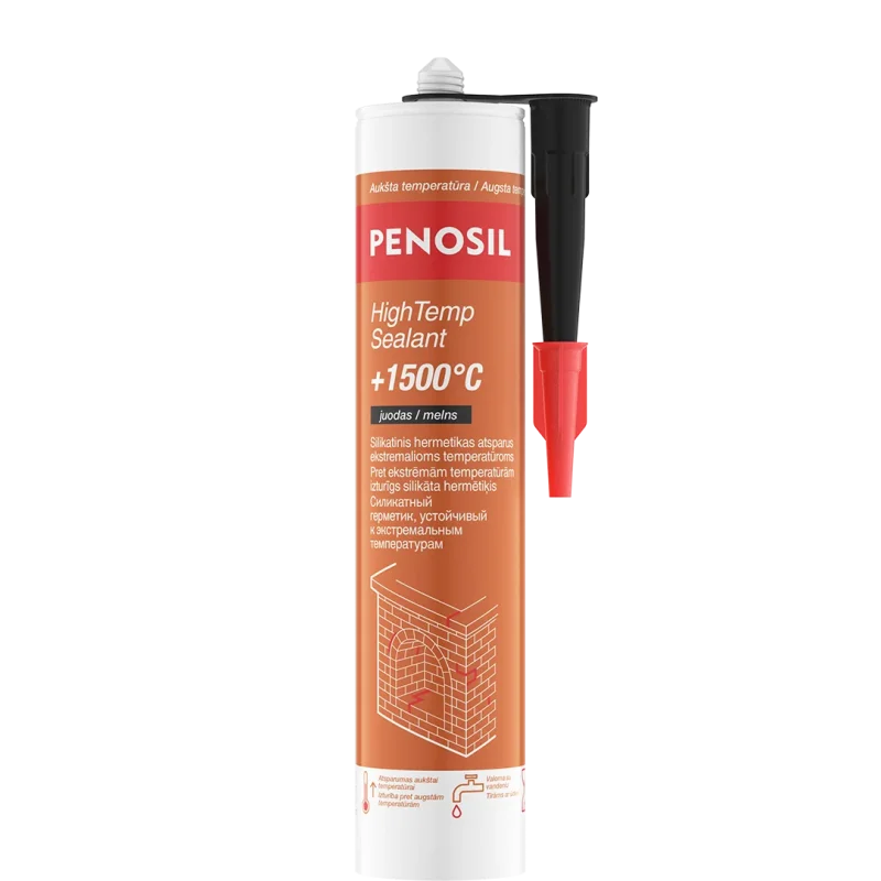 Črna toplotno odporna tesnilna masa PENOSIL
