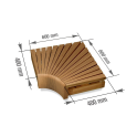Kotni modul za modularne klopi za savno - 10