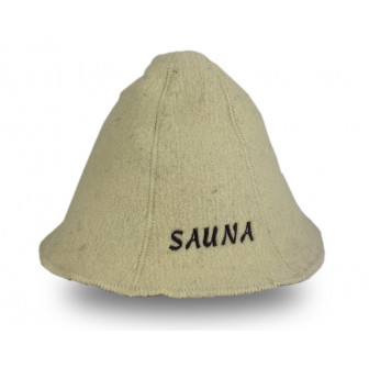 Savna kapa - SAUNA, bela, volnena