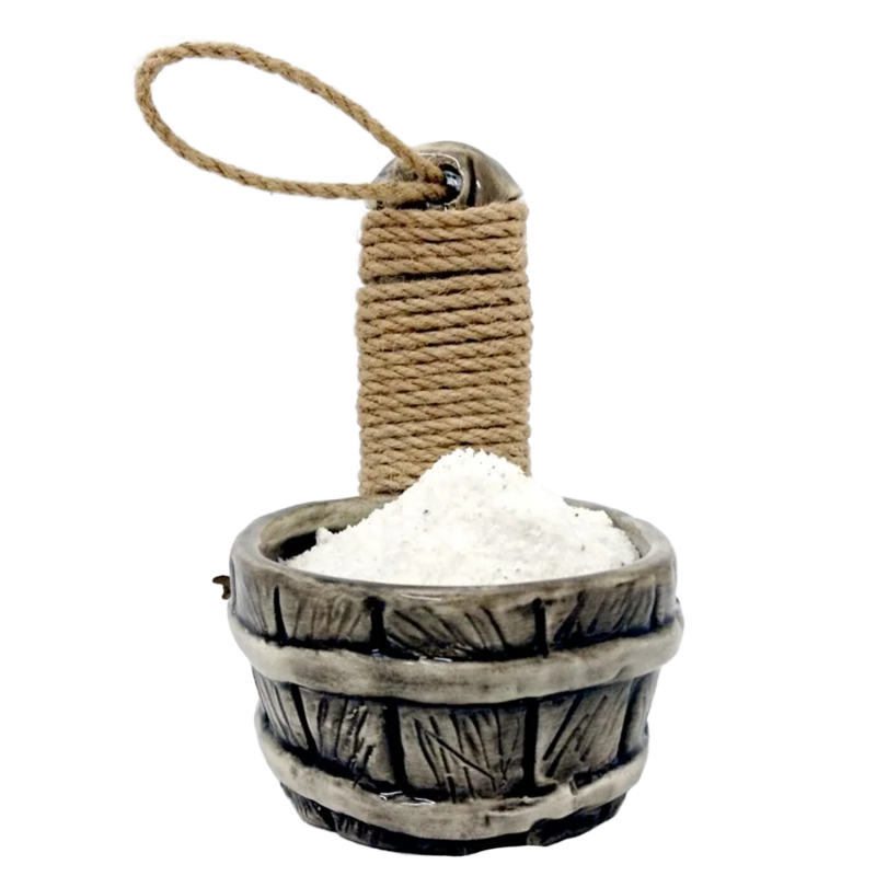 Keramična posoda za sol za savno - sod 200 ml