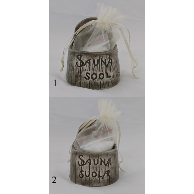 Keramična posoda za sol za savno - temna 120