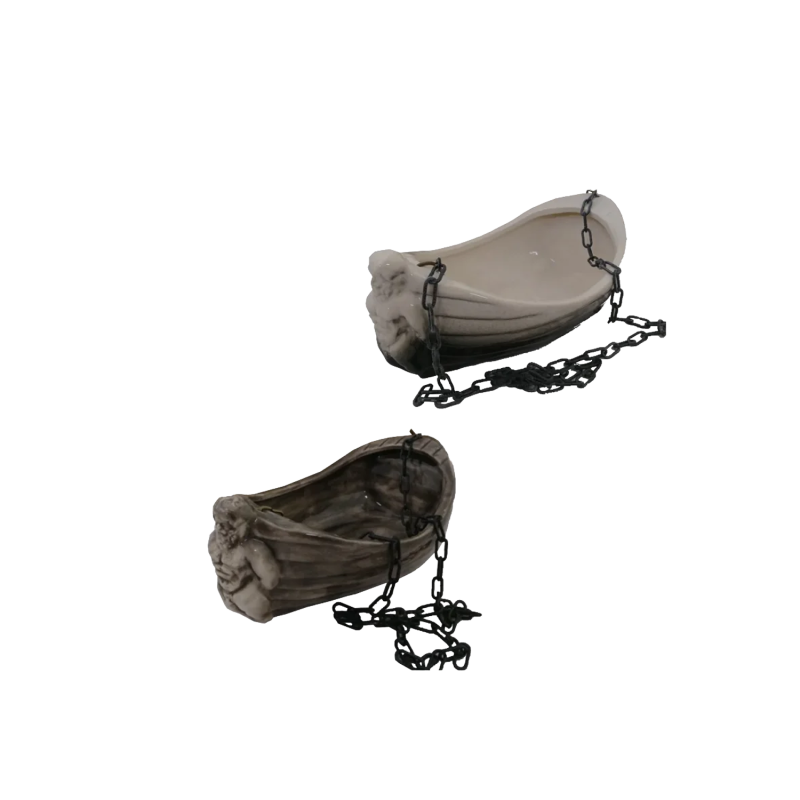 Keramična posoda za dišave - čoln s Pozejdonom