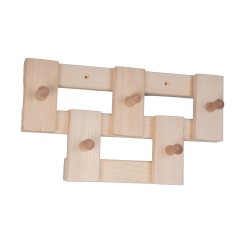 Obešalnik iz lipovega lesa s 5 kavlji 