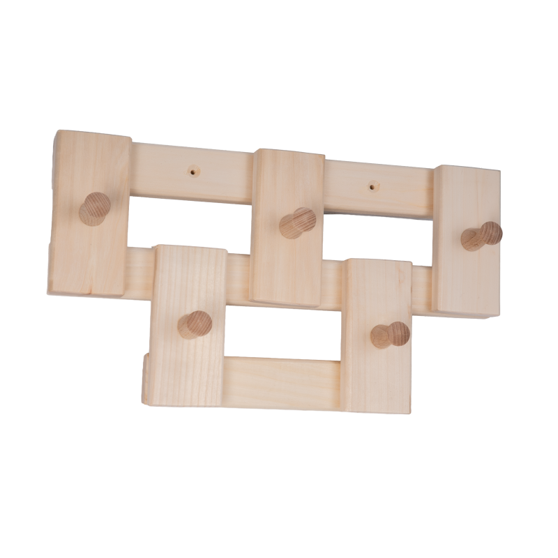 Obešalnik iz lipovega lesa s 5 kavlji