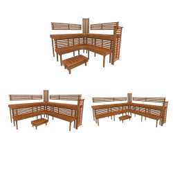 Modularna klop za savno PREMIUM, termo trepetlika 