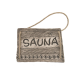 Vratna ploščica SAUNA, temna