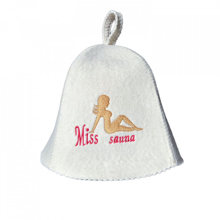 Klobuk za savno - Miss Sauna, bel