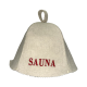 Klobuk za savno - Sauna, z rdečim napisom