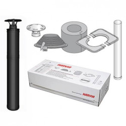 Jekleni izolirani dimniški komplet - HARVIA, črne barve 